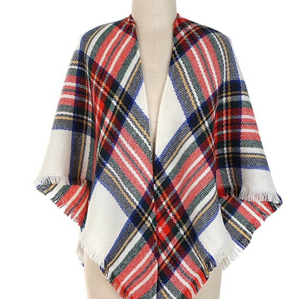 Classic Country Plaid Triangle Scarf